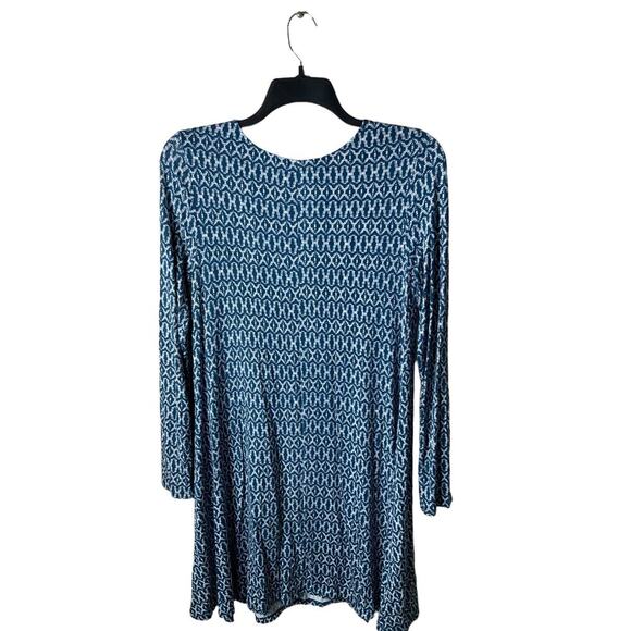 Old Navy Tunic Top Womens Large Long Sleeve Geometric Stretch Flowy Casual - Picture 2 of 9